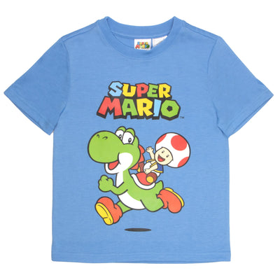 Nintendo Super Mario Bros Boys 3-Piece Pants Set - Short Sleeve T-Shirt, Shorts, and Jogger Pants 3-Pack Bundle Set