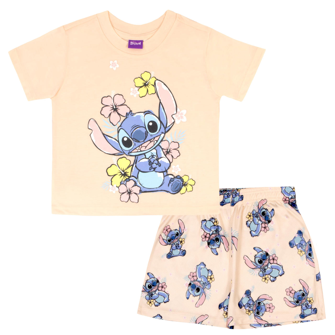 Disney Lilo and Stitch Minnie Mouse Girls Boxy Shirt and Short Sets Girl Outfits for Big and Little Kids