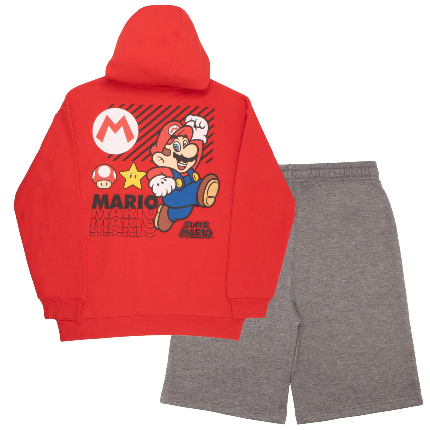 Nintendo Boys Hoodie and Short Set Graphic Hoodie and Shorts 2 Piece Set for Big Kids Fashion Clothing Set