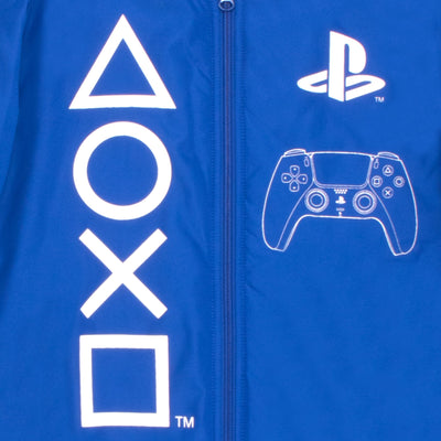 PlayStation Boys Gamer Varsity Bomber Jackets Zip-Up Sony Buttons Graphic Print Jacket for Kids