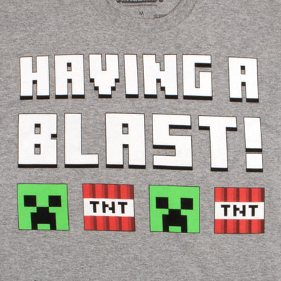 Minecraft Birthday Boy Short Sleeve T-Shirt - Creeper Having a Blast Boys Short Sleeve Tee for Birthday Parties