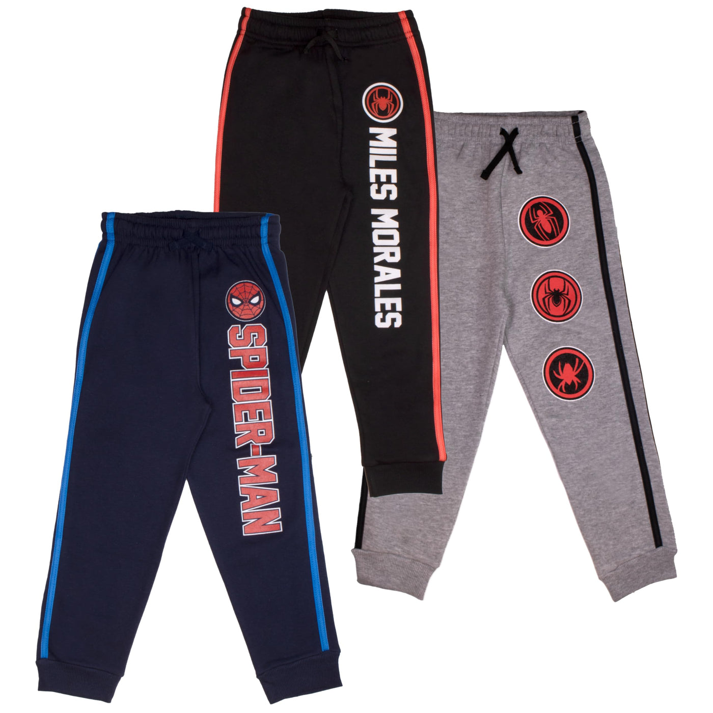 Marvel Spider-Man Boys 3-Piece Jogger Sweatpants Set for Kids and Toddlers, Spiderman 3-Pack Jogger Set for Boys