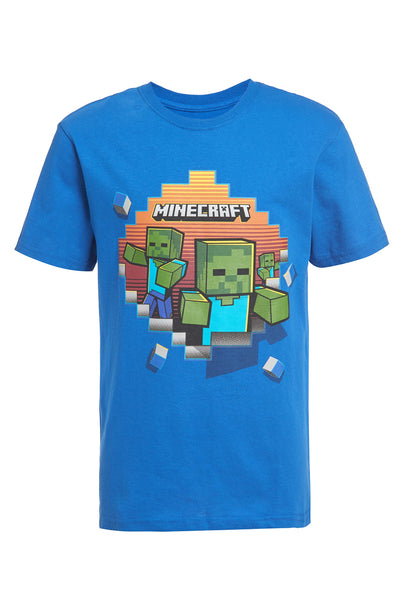 Minecraft Boys Short Sleeve Regular Fit