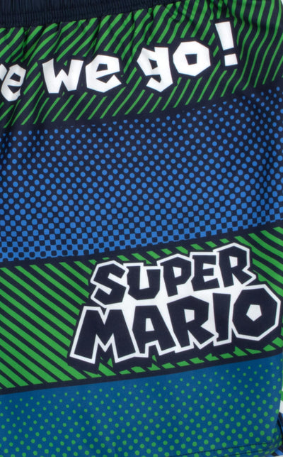 Nintendo Super Mario Bros Boys Swim Wear Rash Guard Set Super Mario 2 Piece Set Boys Swimsuit Boys Rash Guard Boy Swim Trunks