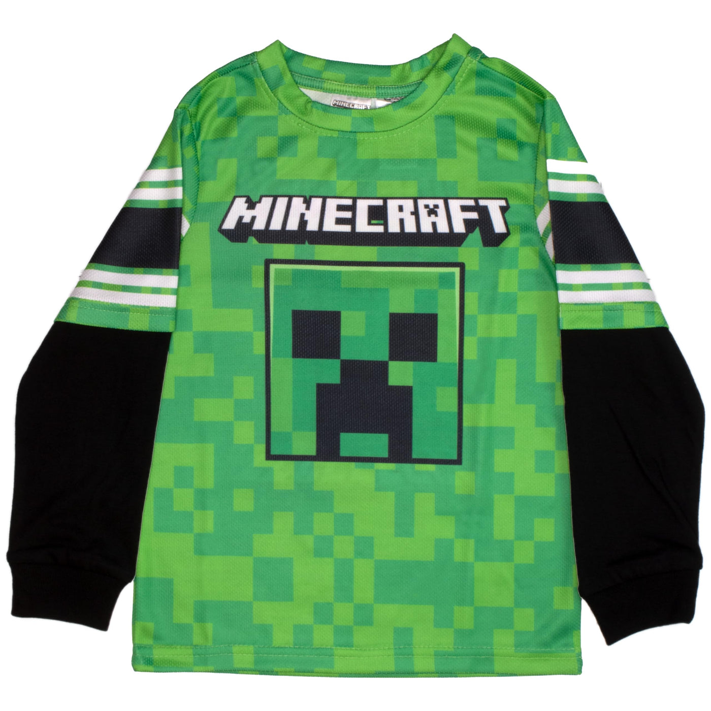 Minecraft Video Game 2-Piece Set, Boys Long Sleeve Active Mesh T-Shirt & Pants 2-Pack Bundle Set