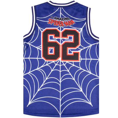 Marvel Avengers and Spider-Man Boys Basketball Sleeveless Shirt & Shorts, Superheroes 2-Piece Outfit Set for Kids