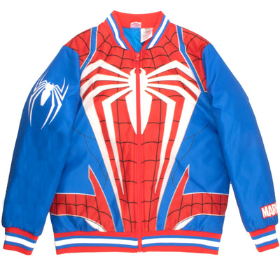 Marvel Spiderman and Venom Varsity Bomber Jackets for Boys Spider-Man and Venom Graphic Print Lightweight Varsity Jackets