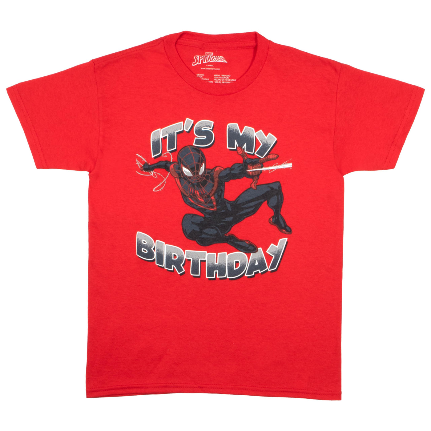 Marvel Spider-Man Avengers Black Panther Miles Morales Birthday Boy T-Shirt - Boys Superhero Short Sleeve Tee for Parties