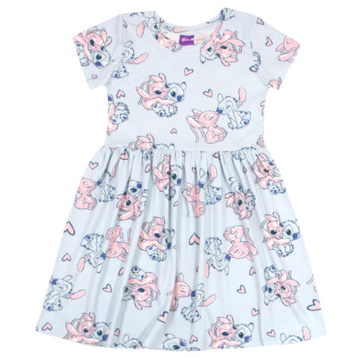 Disney Girls Minnie Mouse and Lilo & Stitch Casual Dresses 2 Pack Minnie Mouse and Lilo & Stitch Casual Girl Dress