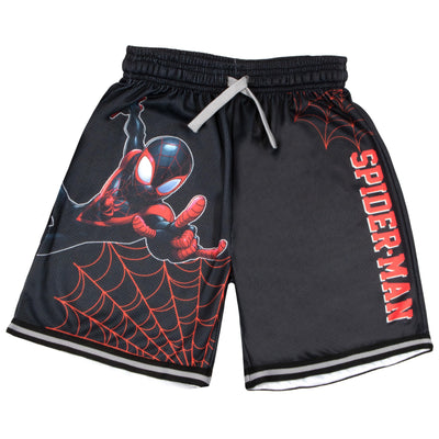 Marvel Avengers and Spider-Man Boys Basketball Sleeveless Shirt & Shorts, Superheroes 2-Piece Outfit Set for Kids