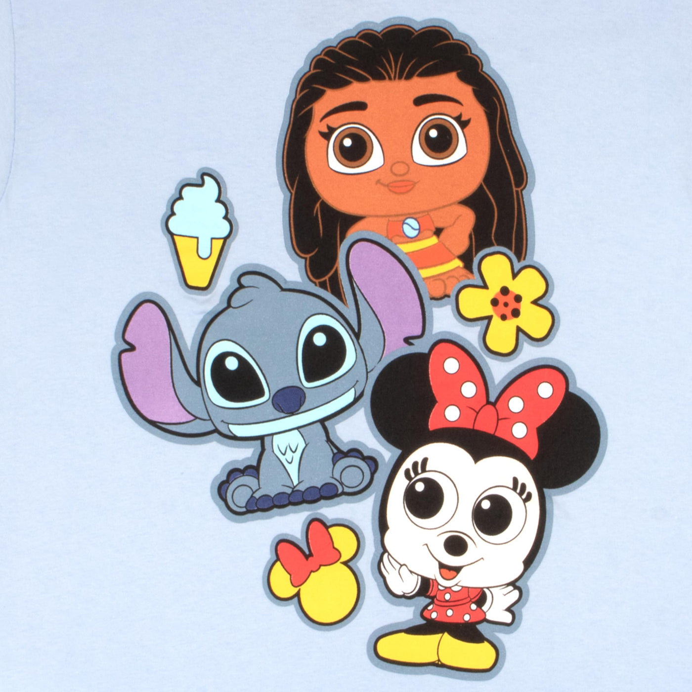 Disney Doorables Mickey Mouse Minnie Mouse Lilo and Stitch Girls Graphic Tees Short Sleeve T Shirts 2 Pack Girls Clothing