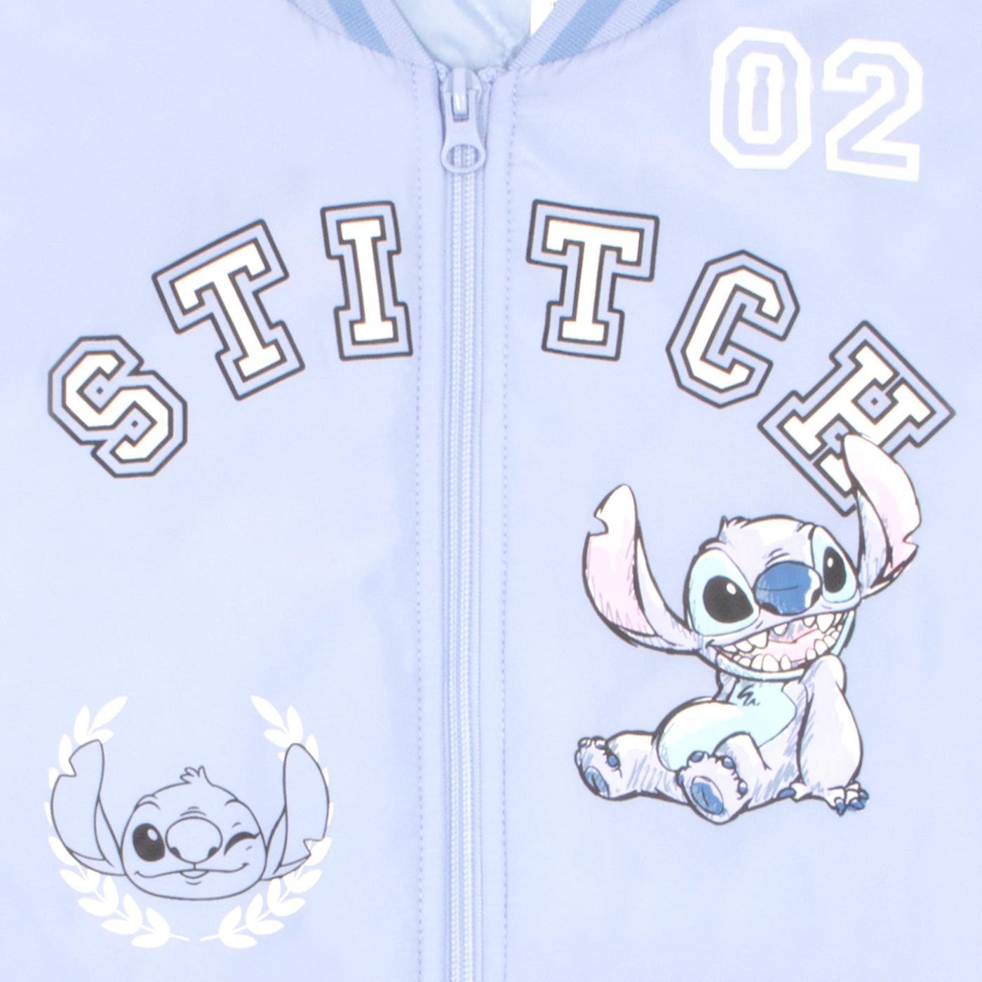 Disney Lilo & Stitch Girls Varsity Bomber Jackets Zip-Up Lilo and Stitch Graphic Print Jacket for Kids