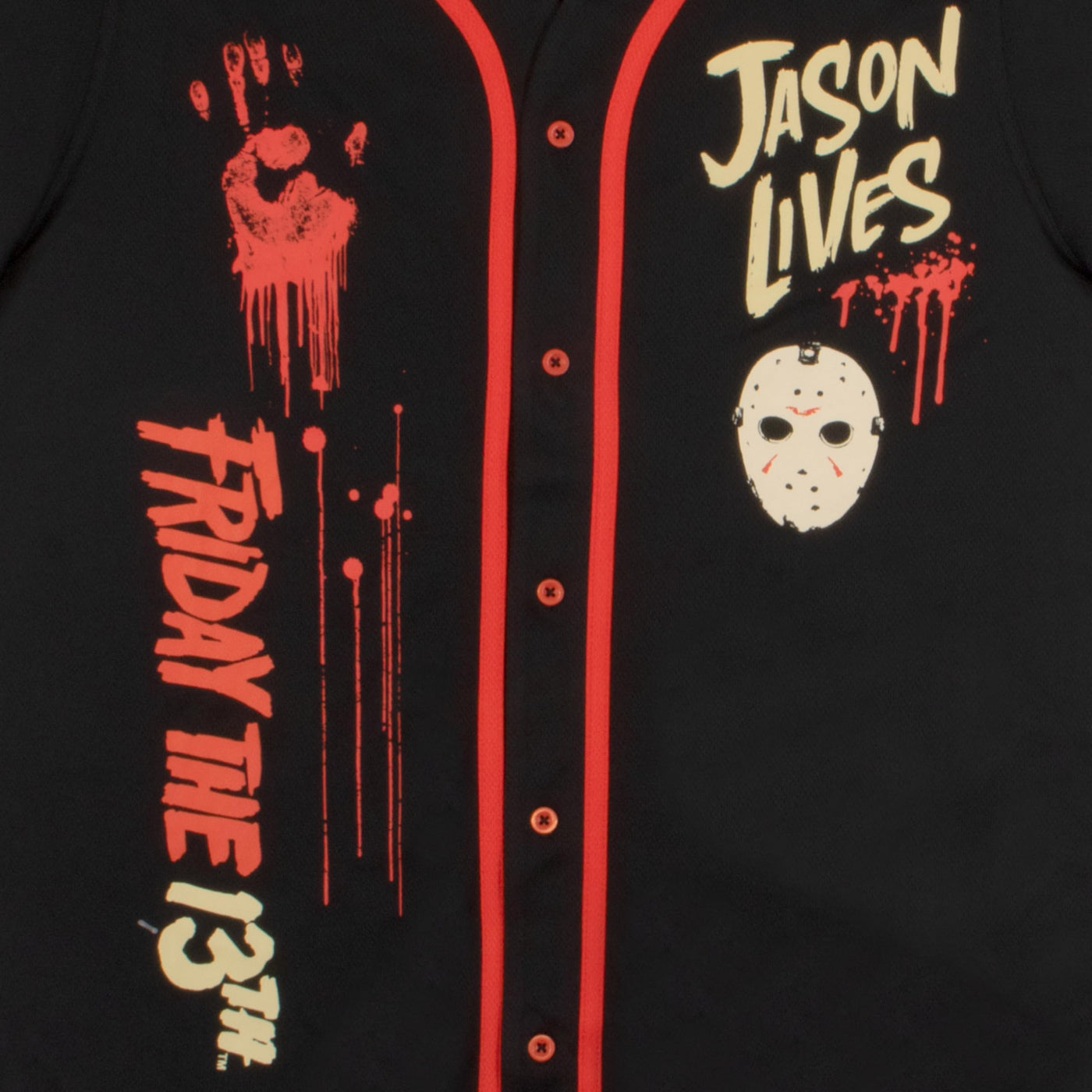 Warner Bros Horror Movie Baseball Jerseys, Freddy and Jason Casual Button Down Short Sleeve Shirts for Men and Women