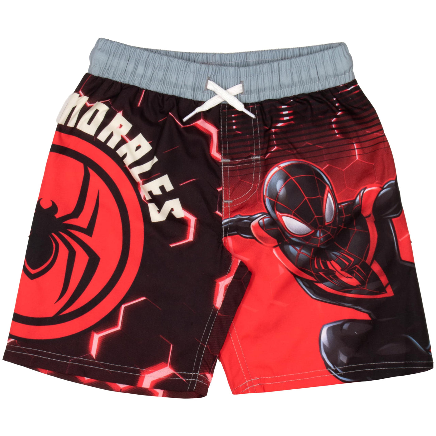 Marvel Spider-Man Peter Parker & Miles Morales Boys Swim Trunks Set - Spiderman Bathing Suit Swim Shorts 2-Pack Bundle Set