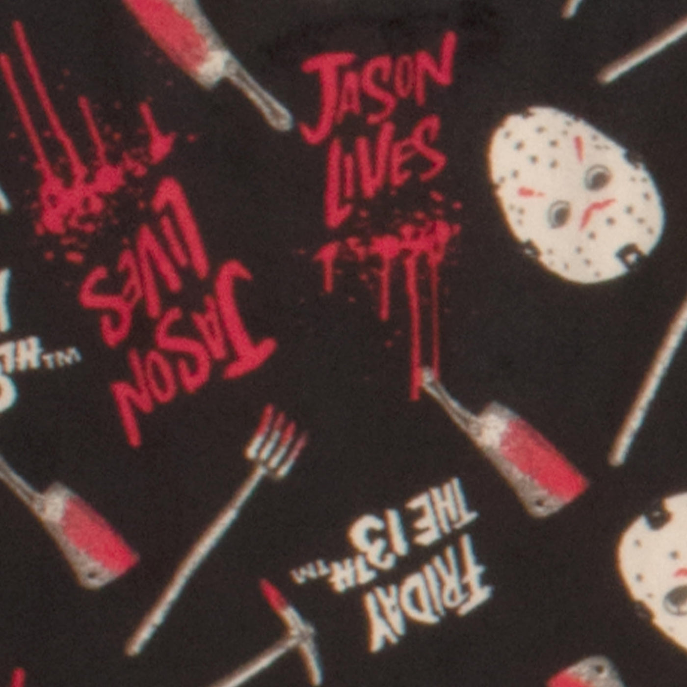 WARNER BROS Friday the 13th Mens Pajama Pants Jason Voorhees Mask Men's Sleepwear All Over Print PJ Pants Mens Sleep Pants