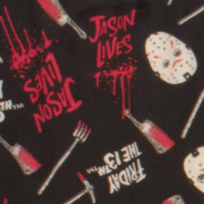WARNER BROS Friday the 13th Mens Pajama Pants Jason Voorhees Mask Men's Sleepwear All Over Print PJ Pants Mens Sleep Pants