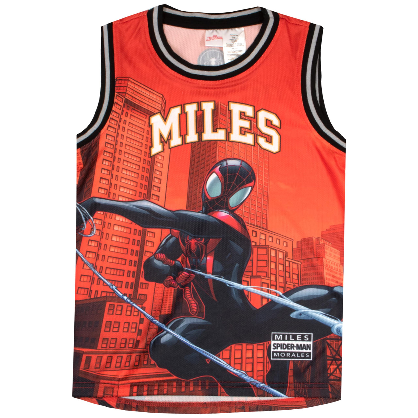 Marvel Avengers and Spider-Man Boys Basketball Sleeveless Shirt & Shorts, Superheroes 2-Piece Outfit Set for Kids