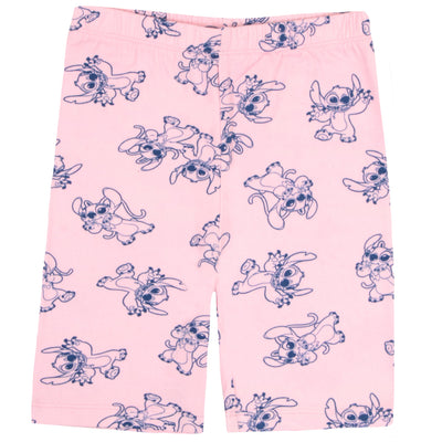 Disney Lilo and Stitch Girls 2-Pack Shorts Set - Lilo & Stitch Biker Shorts Bundle Set for Girls