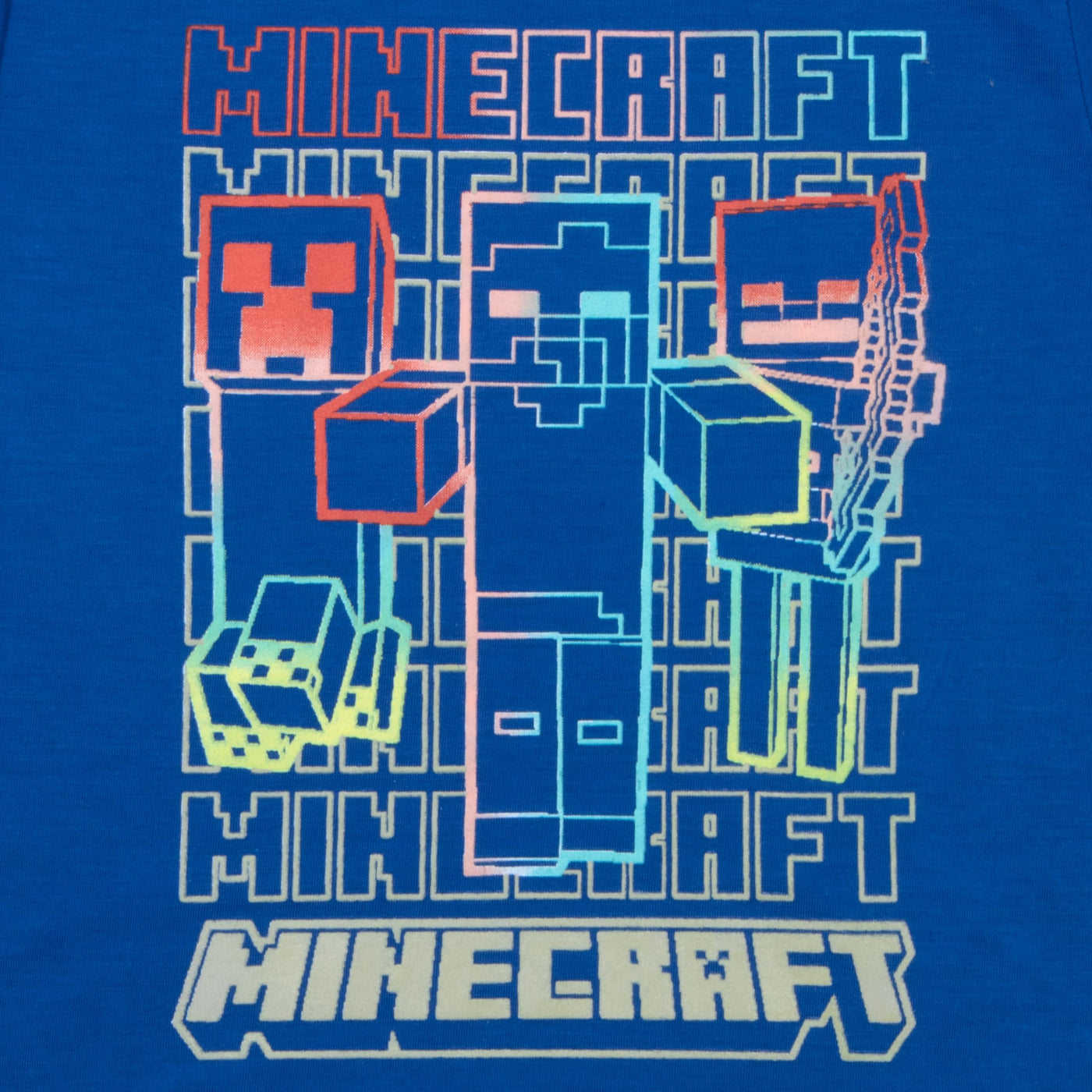 Minecraft Creeper Boys Short Sleeve T-Shirt & Shorts, 2-Piece Gamer Outfit Set for Kids and Toddlers