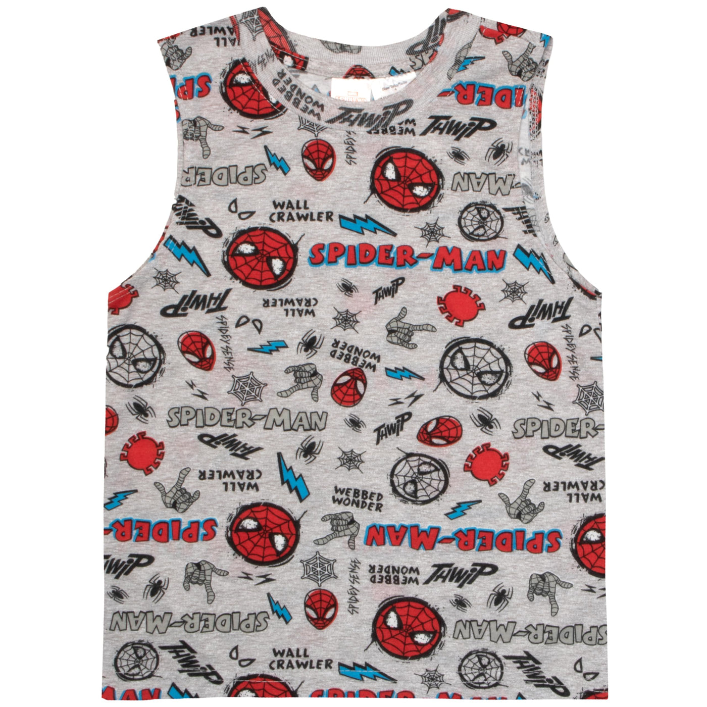 Marvel Spider-Man and Avengers Boys 3-Piece Set - Short Sleeve T-Shirt, Tank Top, & Shorts 3-Pack Bundle Set for Boys