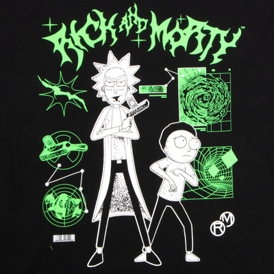 RICK AND MORTY Green Space Dimension Mens Long Sleeve T-shirt Hockey Jersey Style