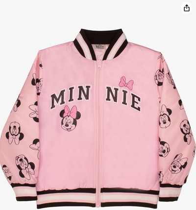 Disney Princess Girls Bomber Jackets, Minnie Mouse, Lilo and Stitch, Little Mermaid and More Bomber Jackets for Girls