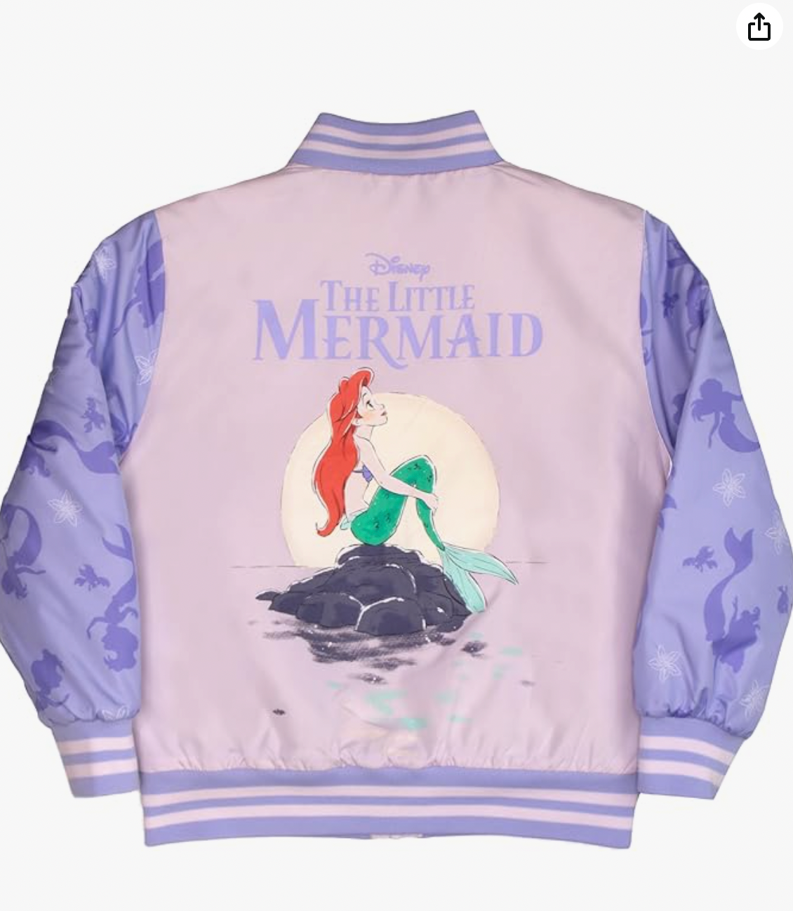 Disney Princess Girls Bomber Jackets, Minnie Mouse, Lilo and Stitch, Little Mermaid and More Bomber Jackets for Girls