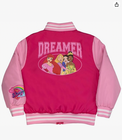 Disney Princess Girls Bomber Jackets, Minnie Mouse, Lilo and Stitch, Little Mermaid and More Bomber Jackets for Girls