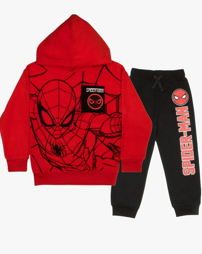 Marvel Spider-Man Graphic 2-Piece Set - Boys Fleece Pullover Hoodie & Jogger Pants 2-Pack Bundle Set for Kids and Toddlers