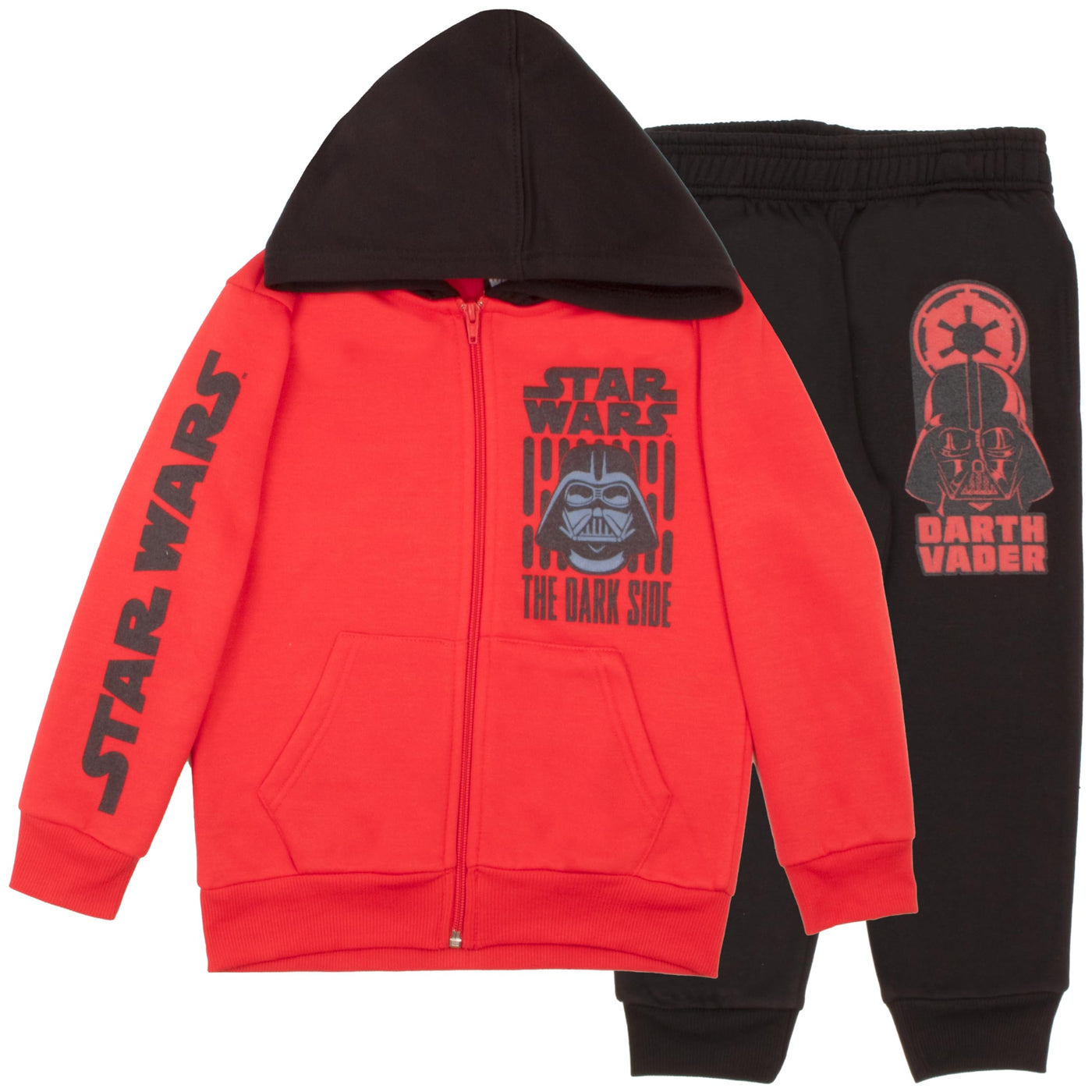 a pair of star wars sweatshirts and pants