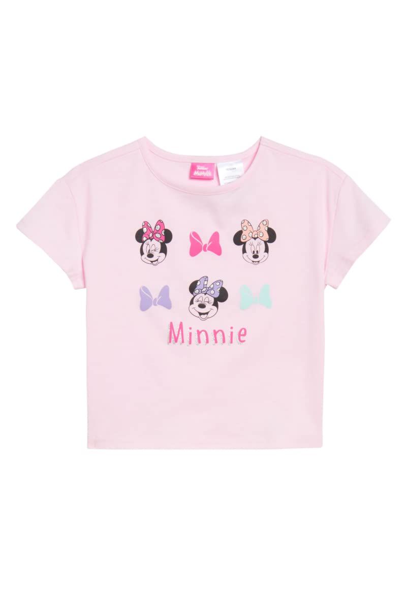 Disney Princess Minnie Mouse  3 Piece Pants Set for Girls, Girls Minnie Mouse Zip-Up Hoodie, T-Shirt, and Pants Set