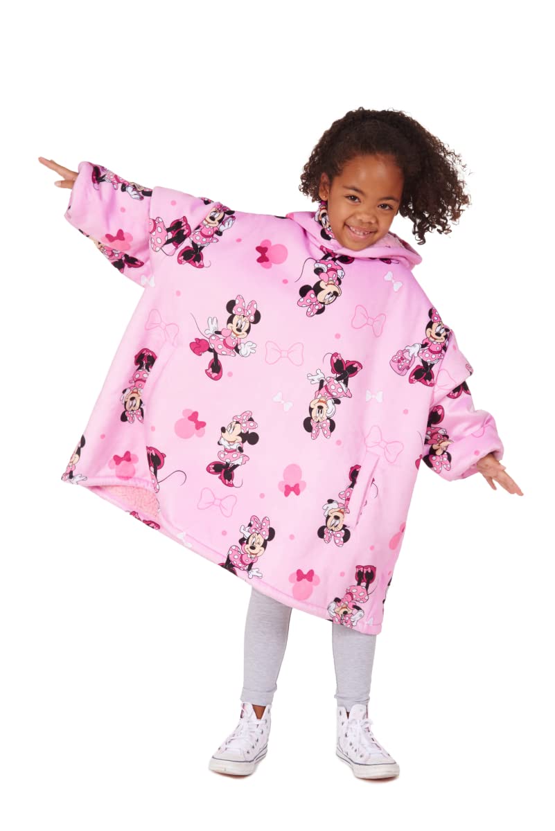 Disney Frozen and Minnie Mouse WAY BIG HOODIE for Girls, Girls Oversized Pullover Hooded Sweatshirt