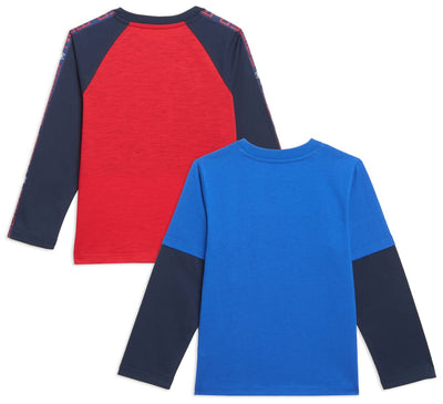 MARVEL Spider-Man and Avengers Long Sleeve T-Shirt 2-Pack for Boys, Spiderman and Avengers Boys Long Sleeve Tees Bundle Set