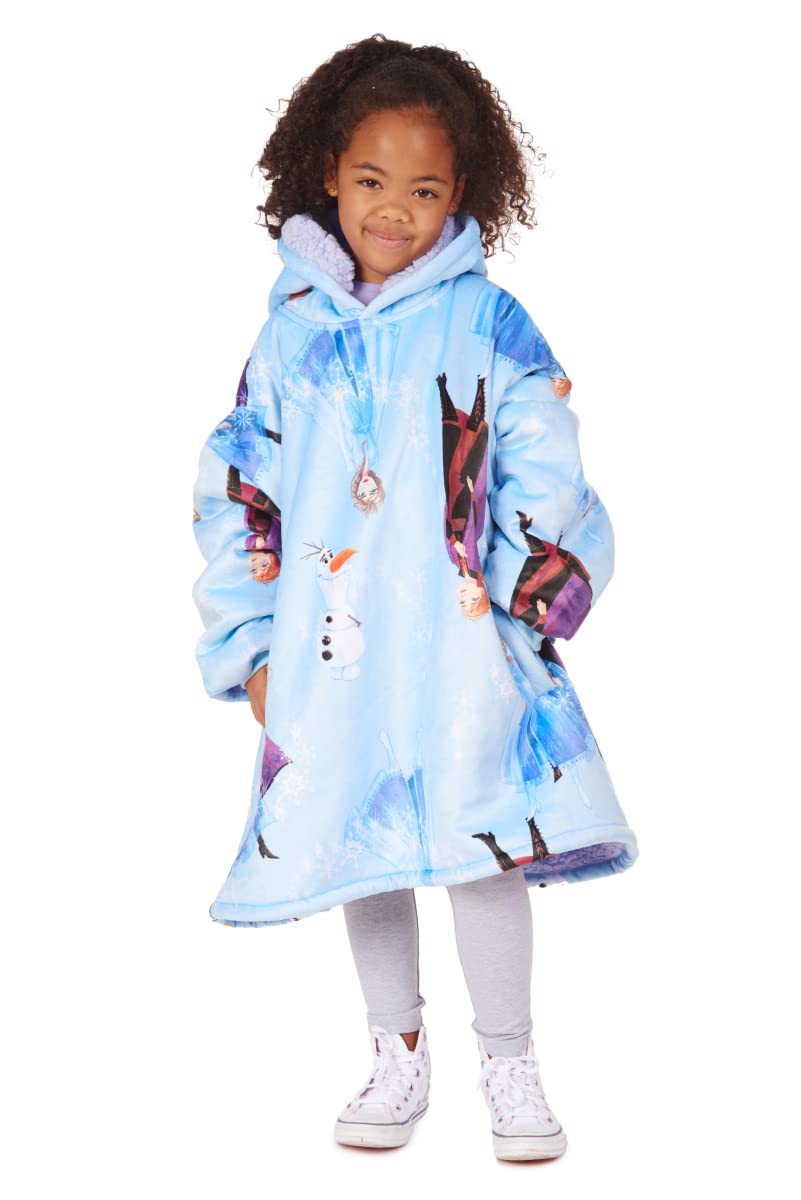 Disney Frozen and Minnie Mouse WAY BIG HOODIE for Girls, Girls Oversized Pullover Hooded Sweatshirt