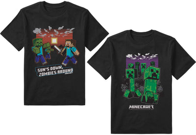 Minecraft Boys Short Sleeve Regular Fit