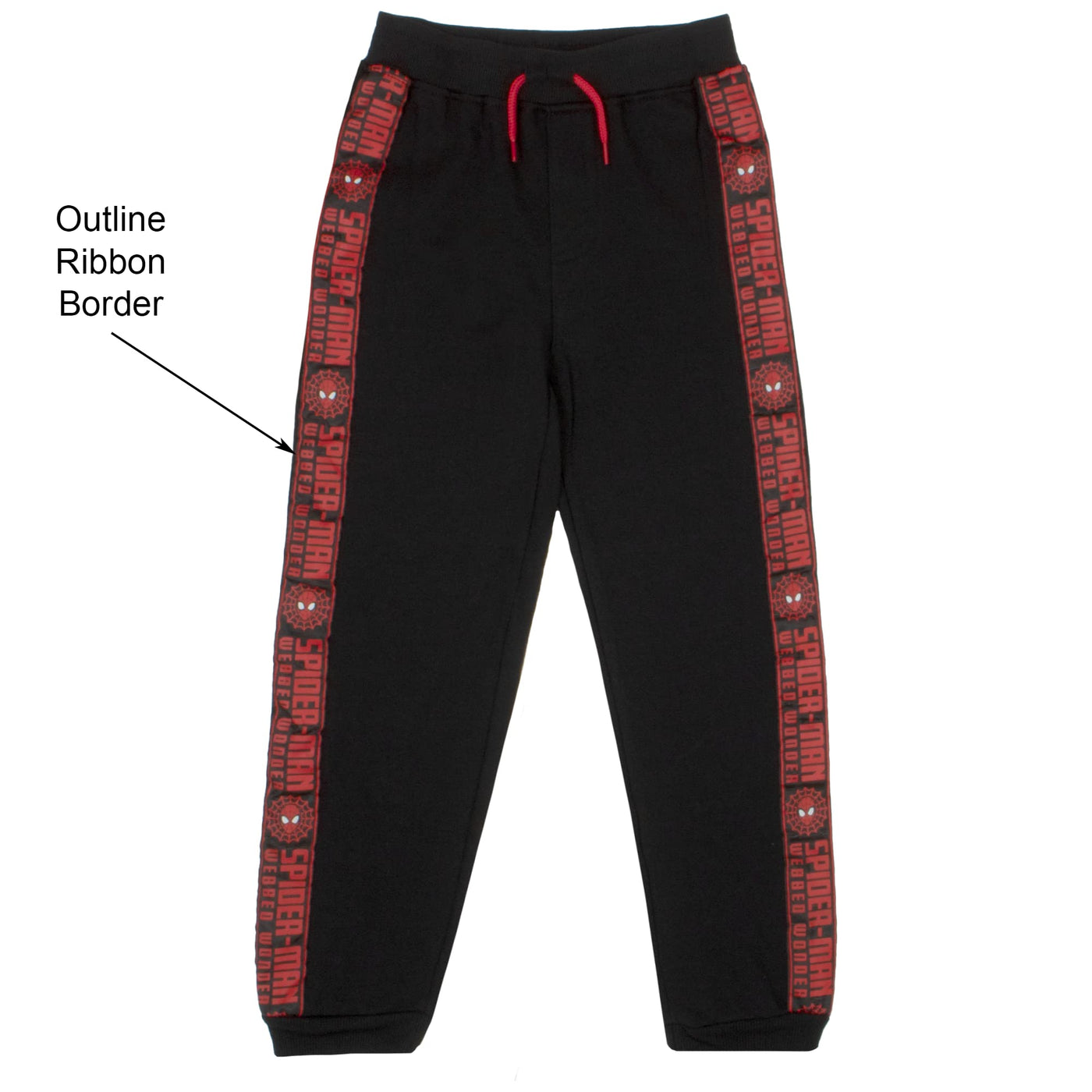 Marvel Spiderman Boys 3 Piece Fleece Pants Set, Spider-Man Zip-Up Hoodie, T-Shirt, and Pants 3-Pack Bundle Set