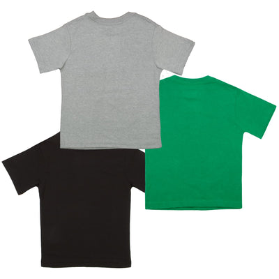 Minecraft Boys Creeper & Characters 3 Colors Short Sleeve T-Shirt Set, 3 Pack