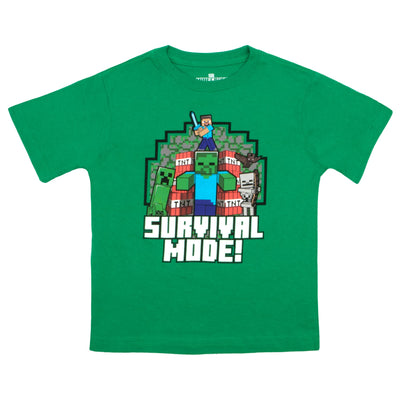 Minecraft Boys Creeper & Characters 3 Colors Short Sleeve T-Shirt Set, 3 Pack