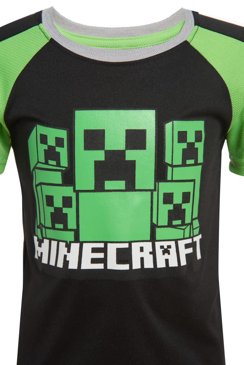 Minecraft Boys Creepers 3 Piece T-Shirt Tank Top Short Set