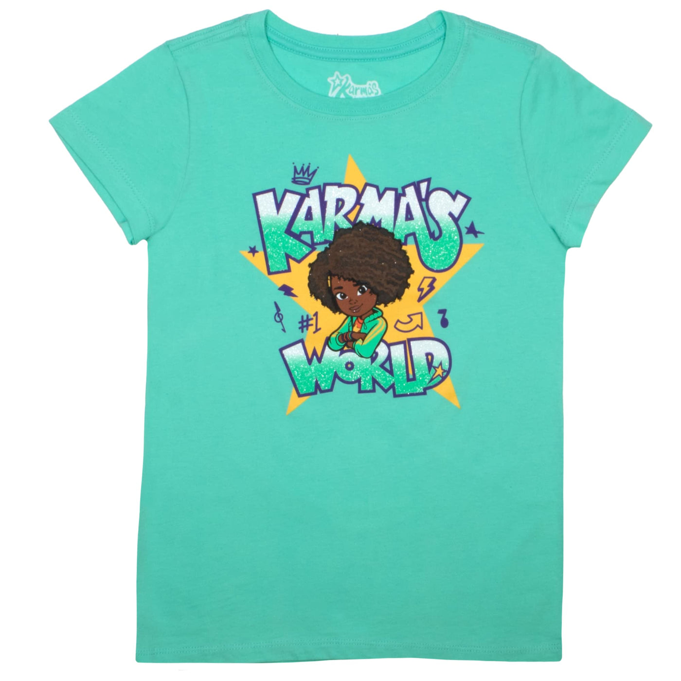 Karma's World Girls T-Shirts 2 Pack, Short Sleeve Tees 2 Pack for Girls