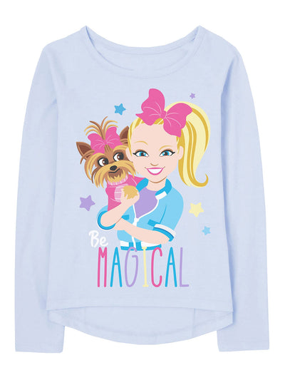 Nickelodeon JoJo Siwa Clothes Graphic Long Sleeve & Short Sleeve Unicorn Tee for Girls, JoJo Siwa T-Shirt 2-Pack for Girls