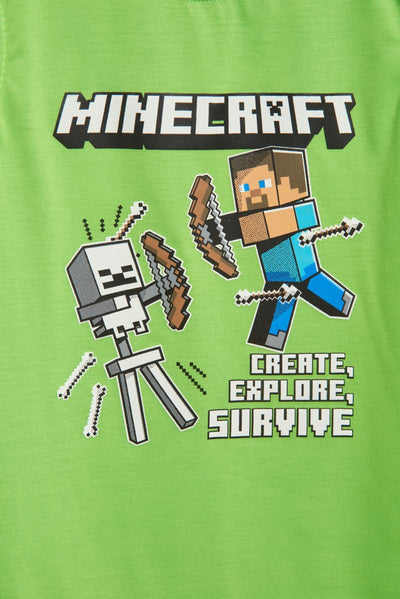 Minecraft Boys Creepers 3 Piece T-Shirt Tank Top Short Set