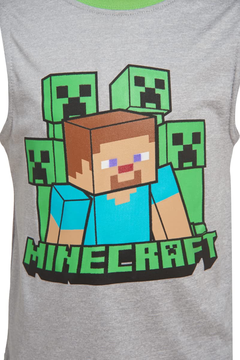 Minecraft Boys Creepers 3 Piece T-Shirt Tank Top Short Set