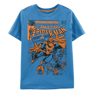 MARVEL Superheroes Boys 2 Pack Short Sleeve T-Shirts, Avengers Spiderman Tees 2-Pack for Boys