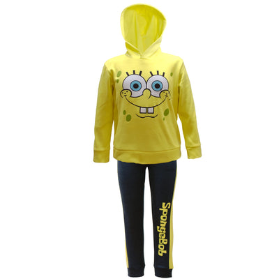 Nickelodeon Spongebob Squarepants Boys 2 Piece Fleece Pants Sets, Pullover Hoodie and Jogger Sweatpants for Kids Bundle Set