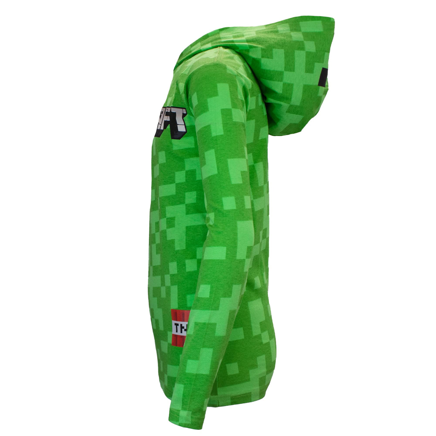 Minecraft Boys Long Sleeve Creeper Hoodie Tee