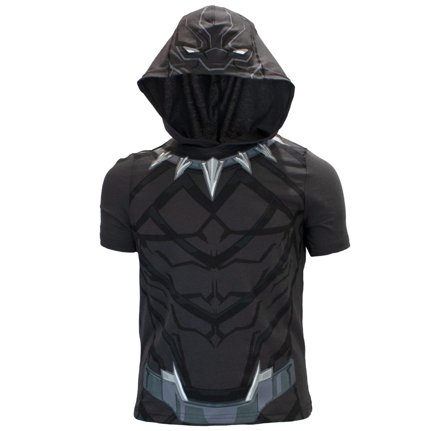 Marvel Avengers Superheroes Miles Morales Black Panther Boys Short Sleeve Hoodie T-Shirt & Shorts Athleisure Short Set