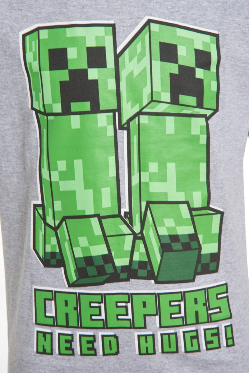 Minecraft Boys Creeper & Characters 3 Colors Short Sleeve T-Shirt Set, 3 Pack