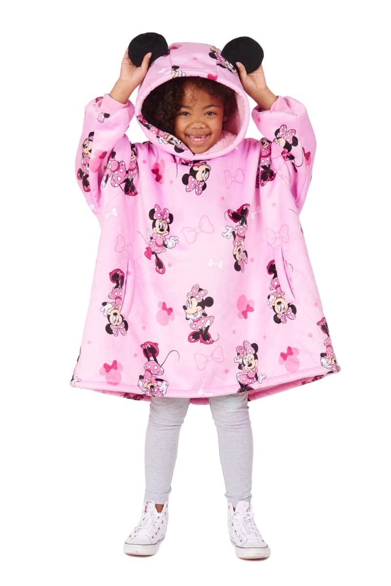 Disney Frozen and Minnie Mouse WAY BIG HOODIE for Girls, Girls Oversized Pullover Hooded Sweatshirt