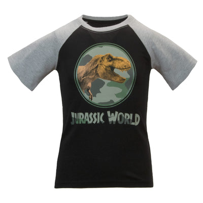 Universal Studios Jurassic World Boys 2 Pack T-Shirt Set, Dinosaur Shirts for Boys